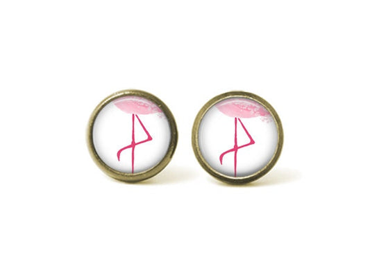 Flamingo Legs 12mm Post Earrings