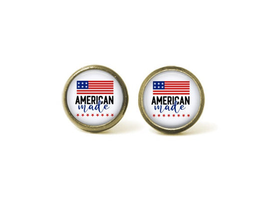 American Made 12mm Post Earrings