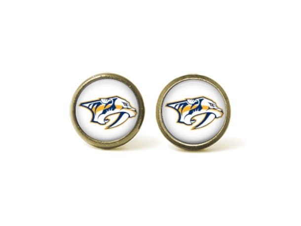 Nashville Predator's Hockey 12mm Post Earrings