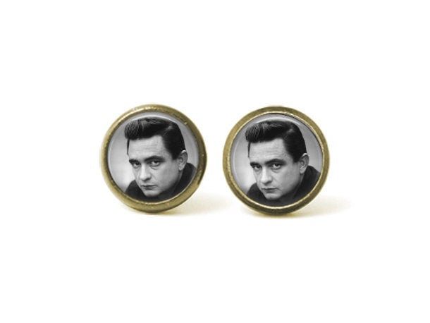 Johnny Cash 12mm Post Earrings