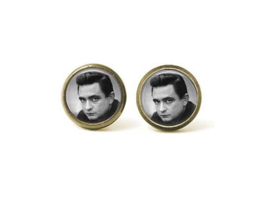 Johnny Cash 12mm Post Earrings