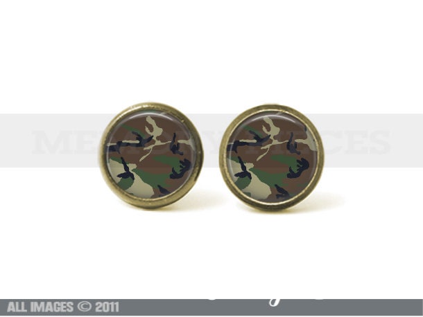 Camo 12mm Post Earrings