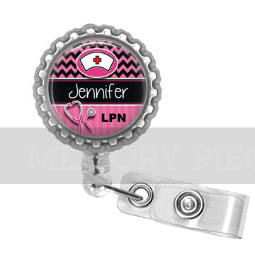 Personalized Nursing Retractable Badge Reel