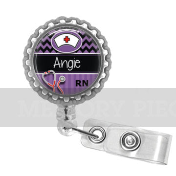 Personalized Nursing Retractable Badge Reel