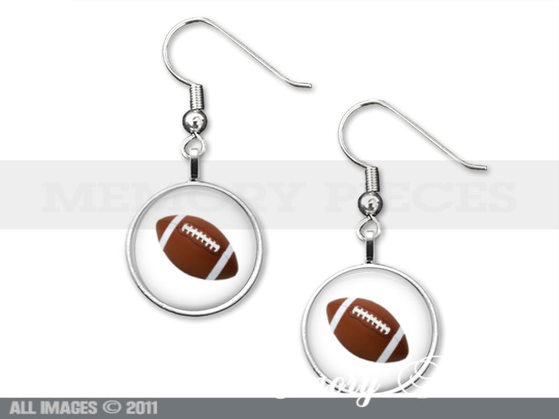 Football 12mm Dangle Earrings