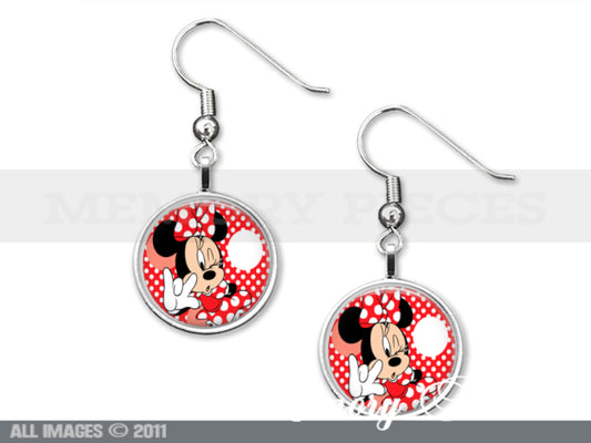 Minnie Mouse 12mm Dangle Earrings