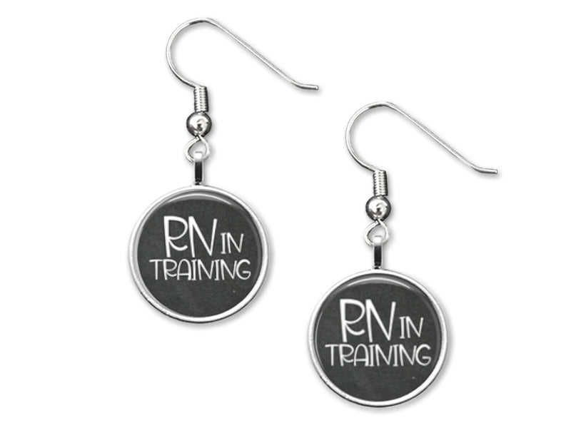 'RN in Training' 12mm Dangle Earrings