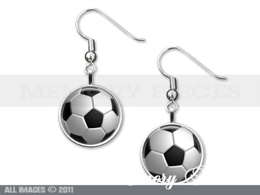 Soccer 12mm Dangle Earrings