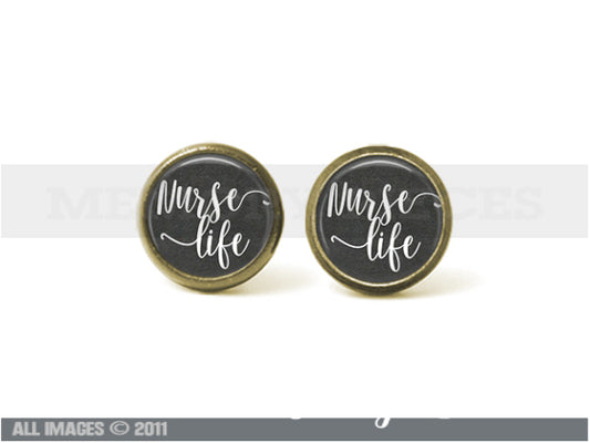 Nurse Life12mm Post Earrings