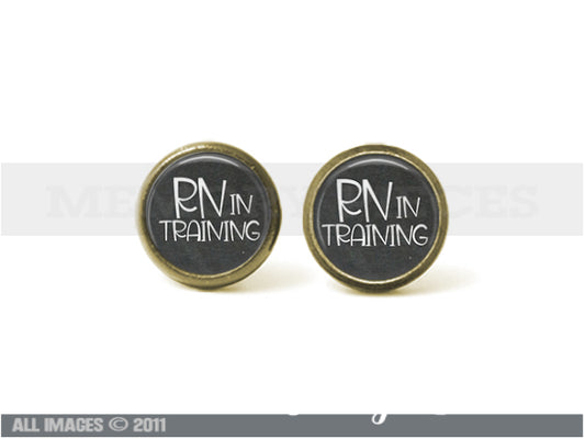 RN in Training12mm Post Earrings